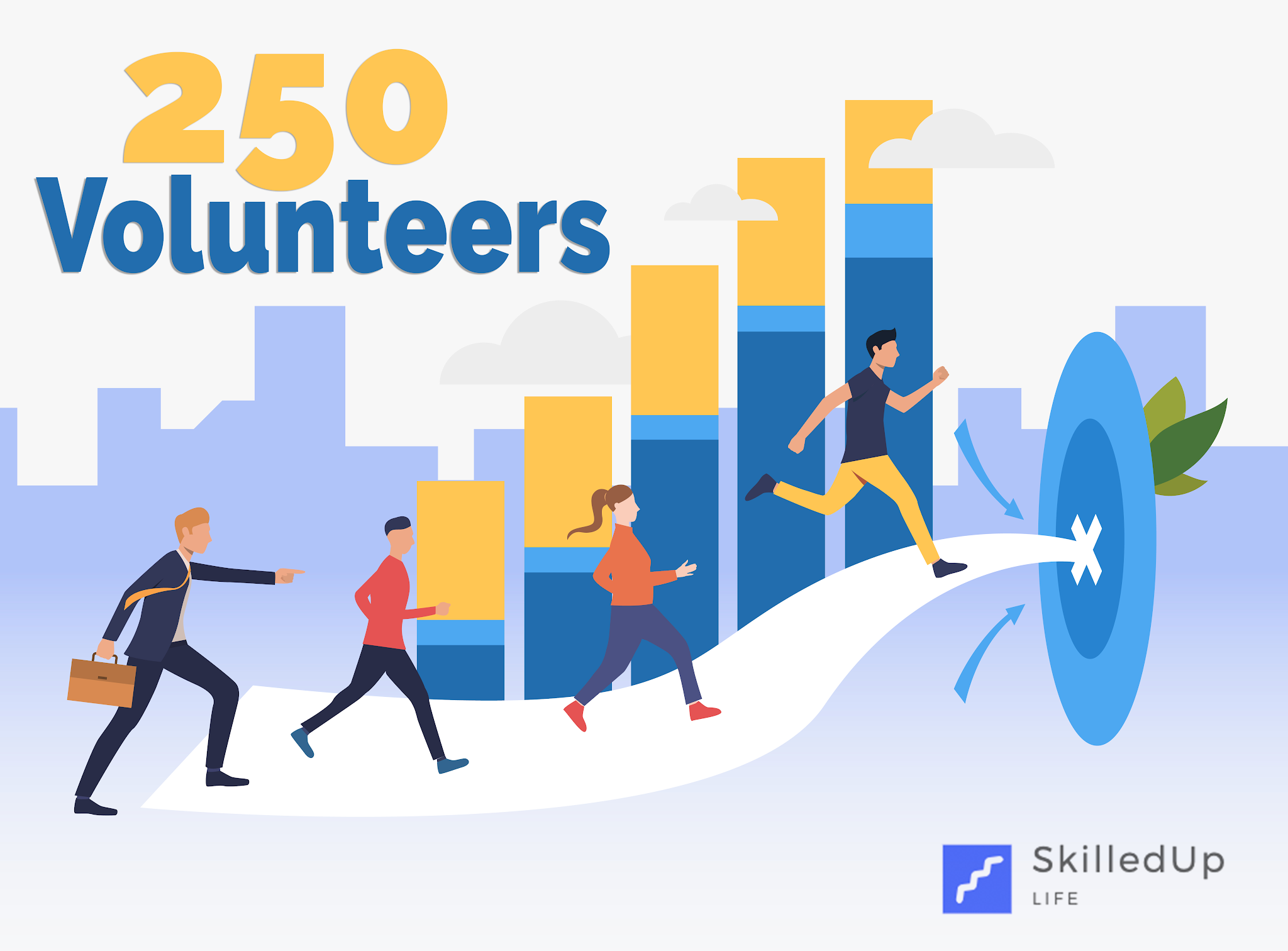 Skilledup Life signs up 250th volunteer